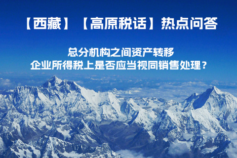 总分机构之间资产转移，企业所得税上是否应当视同销售处理？