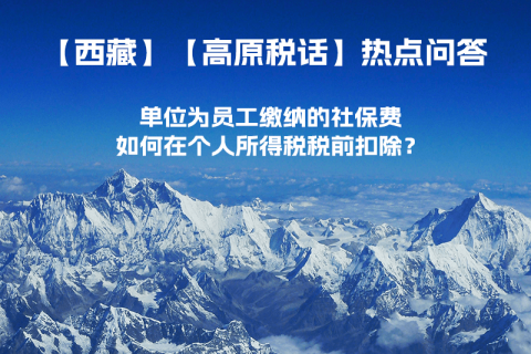 单位为员工缴纳的社保费如何在个人所得税税前扣除？