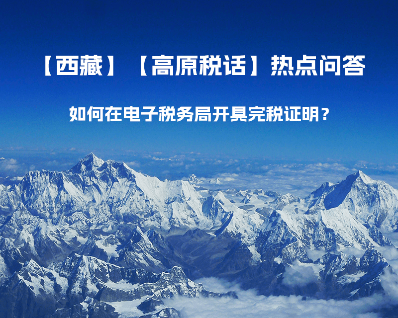 如何在电子税务局开具完税证明？