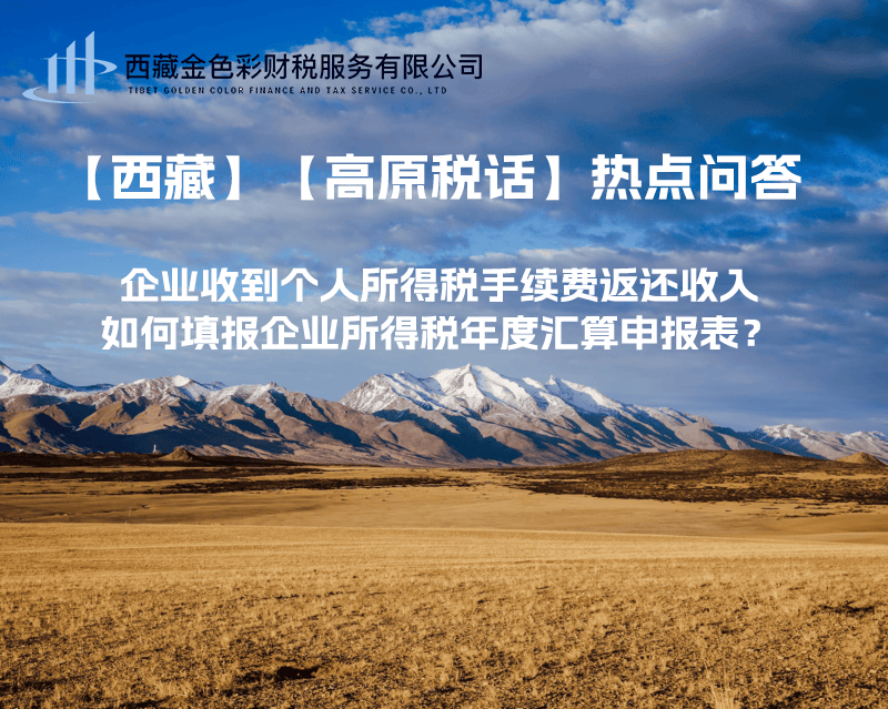 企业收到个人所得税手续费返还收入，如何填报企业所得税年度汇算申报表？